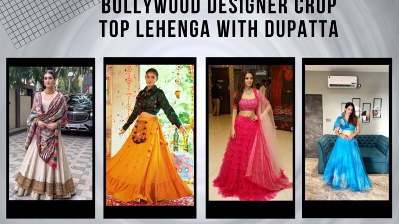 Bollywood Designer Crop Top Lehenga With Dupatta